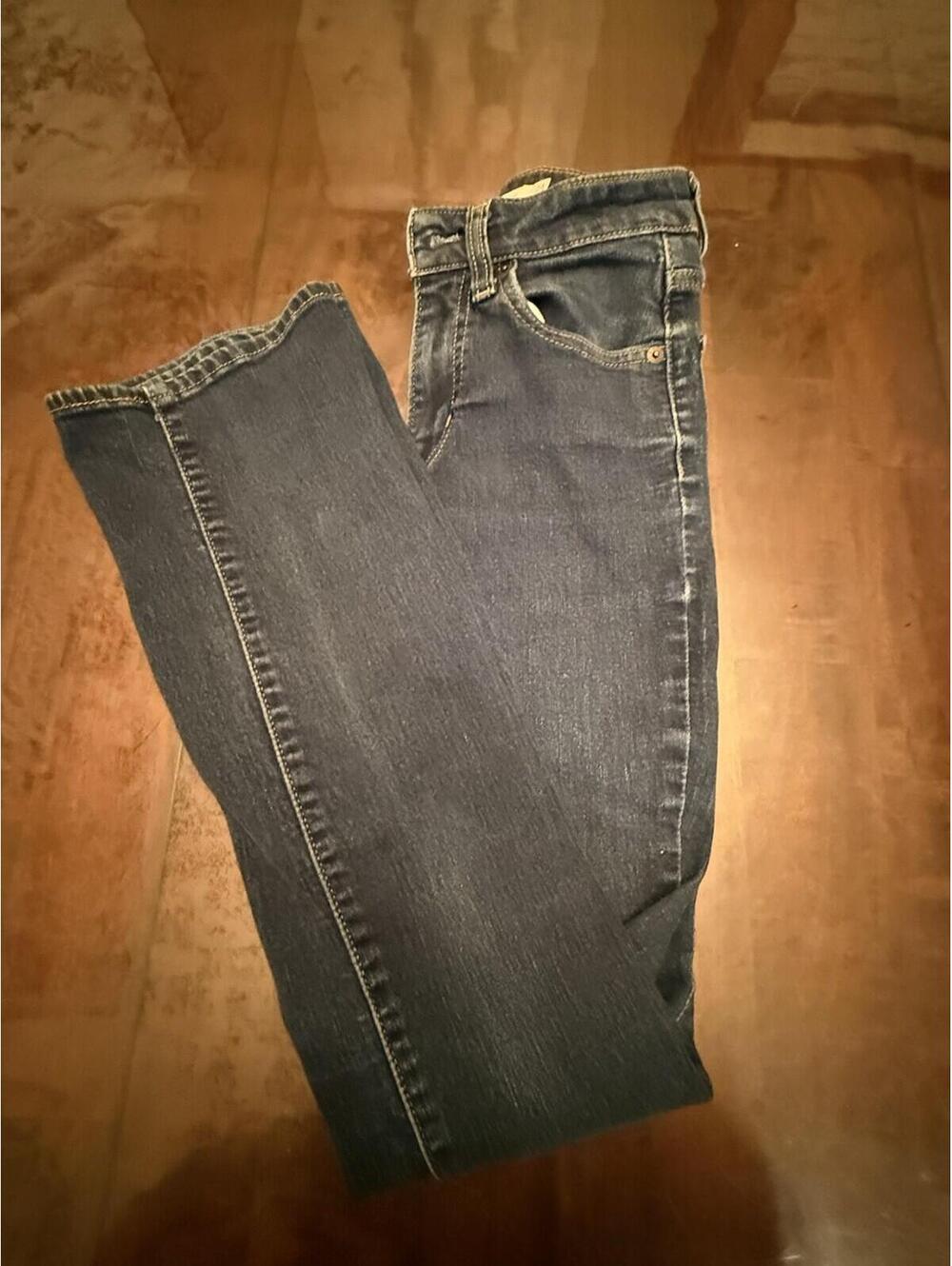 Levis 725 High Rise Bootcut Jeans Womens  Sz 24 22x29 Blue MedWash Denim Stretch